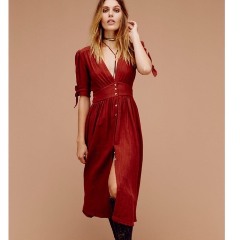 Free People Love of My Life dress red